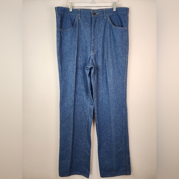 LEE Vintage Men's Blue Jeans Denim Bell Bottom, sz 38 x 36 - Picture 1 of 14